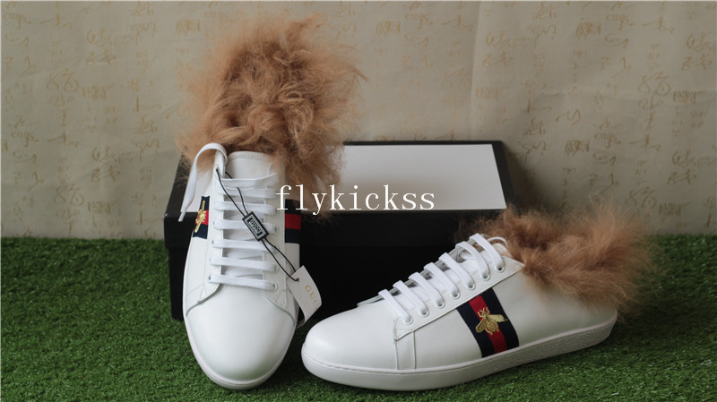 GC Ace Embroidered Bee Fur-Lined Sneaker